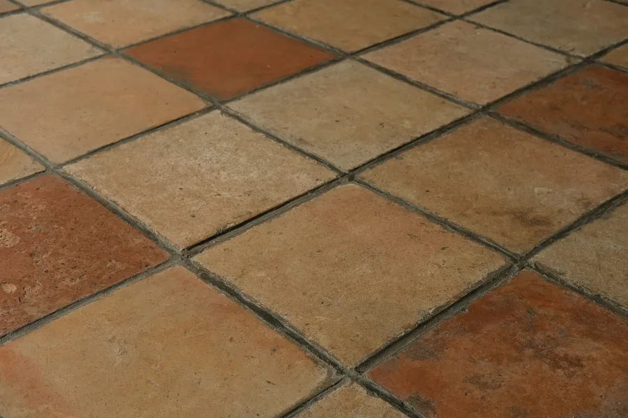 Warm-toned tile floor